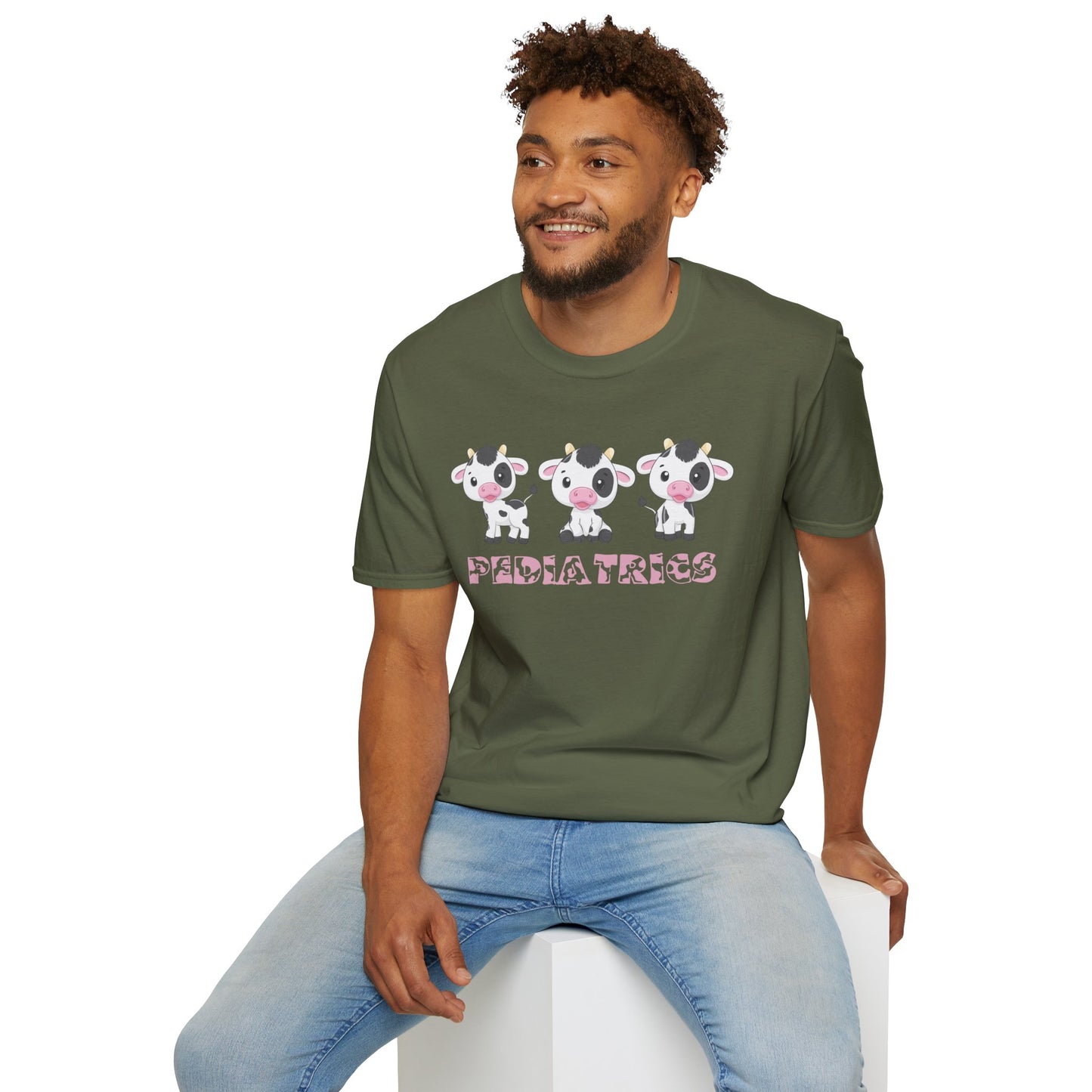 Cute Pediatrics Cow Unisex Heavy Cotton Tee