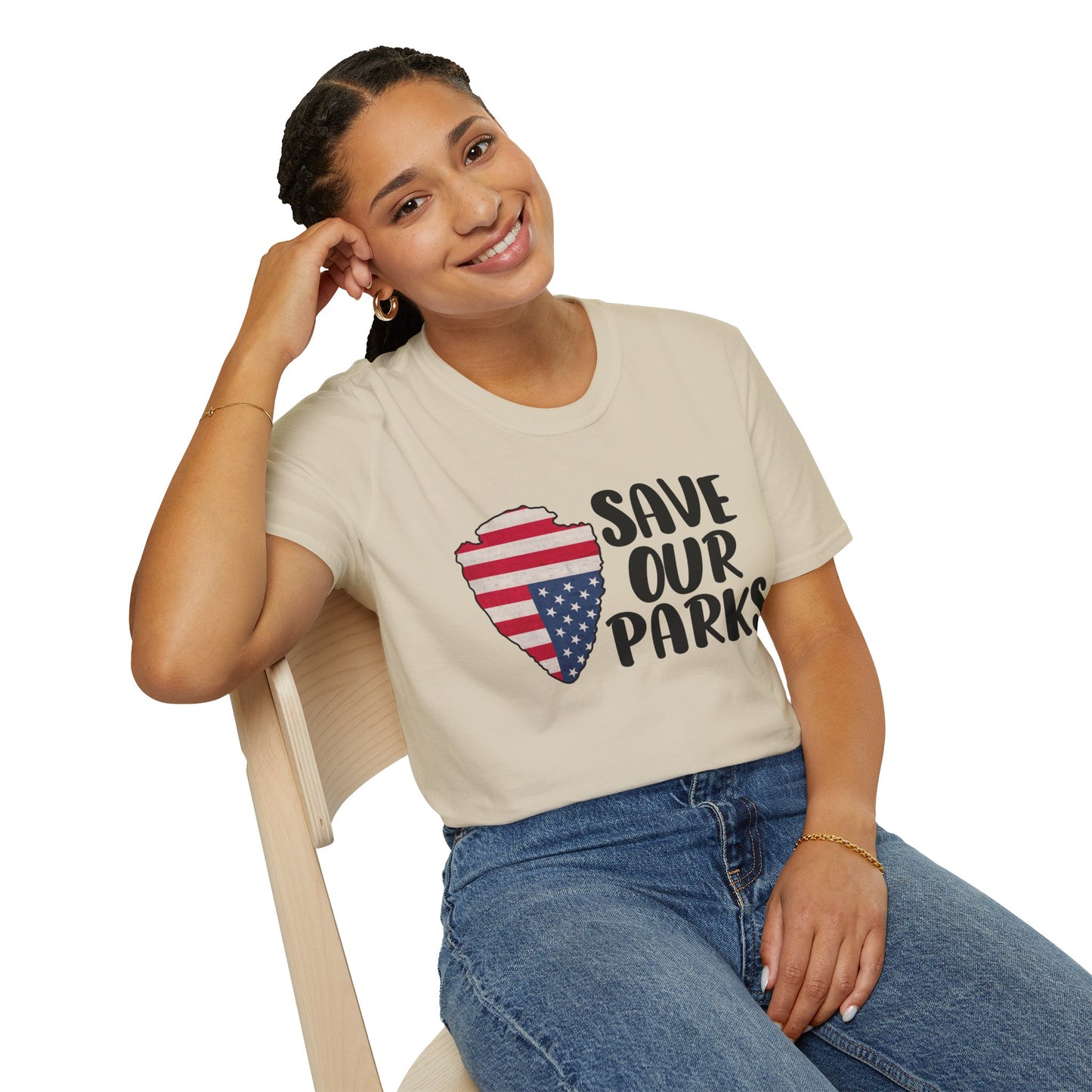 Save Our National Parks Distress Flag T Shirt