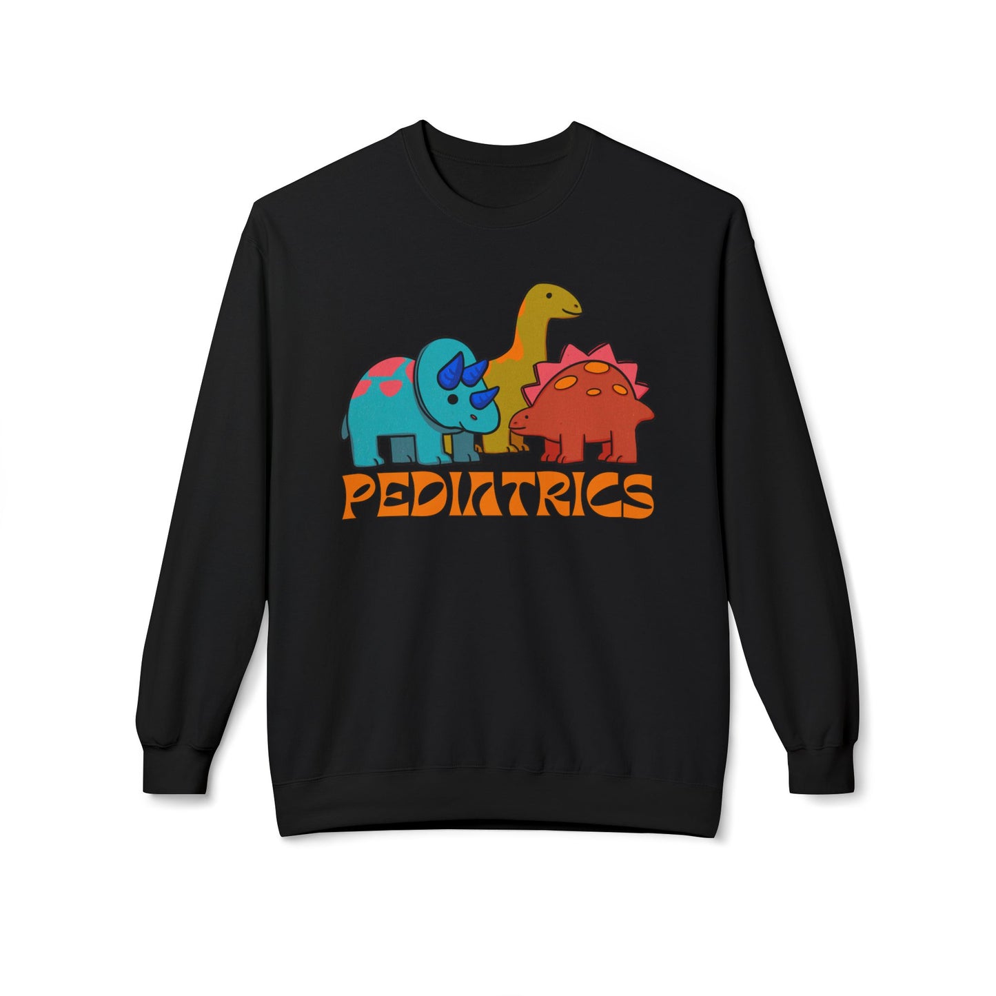 Pediatric Nurse Dinosaur Crew Neck Sweatshirt Peds Healthcare