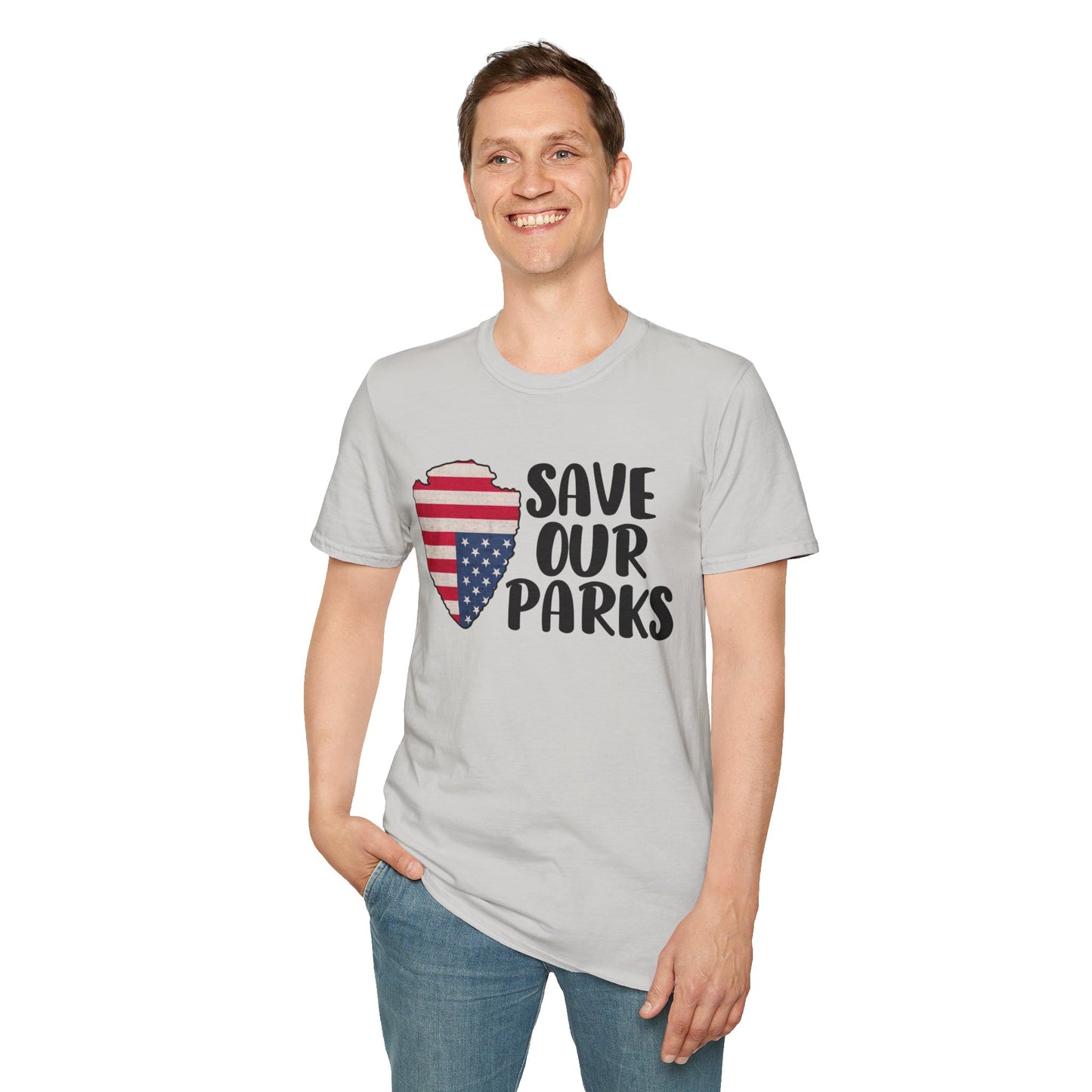 Save Our National Parks Distress Flag T Shirt