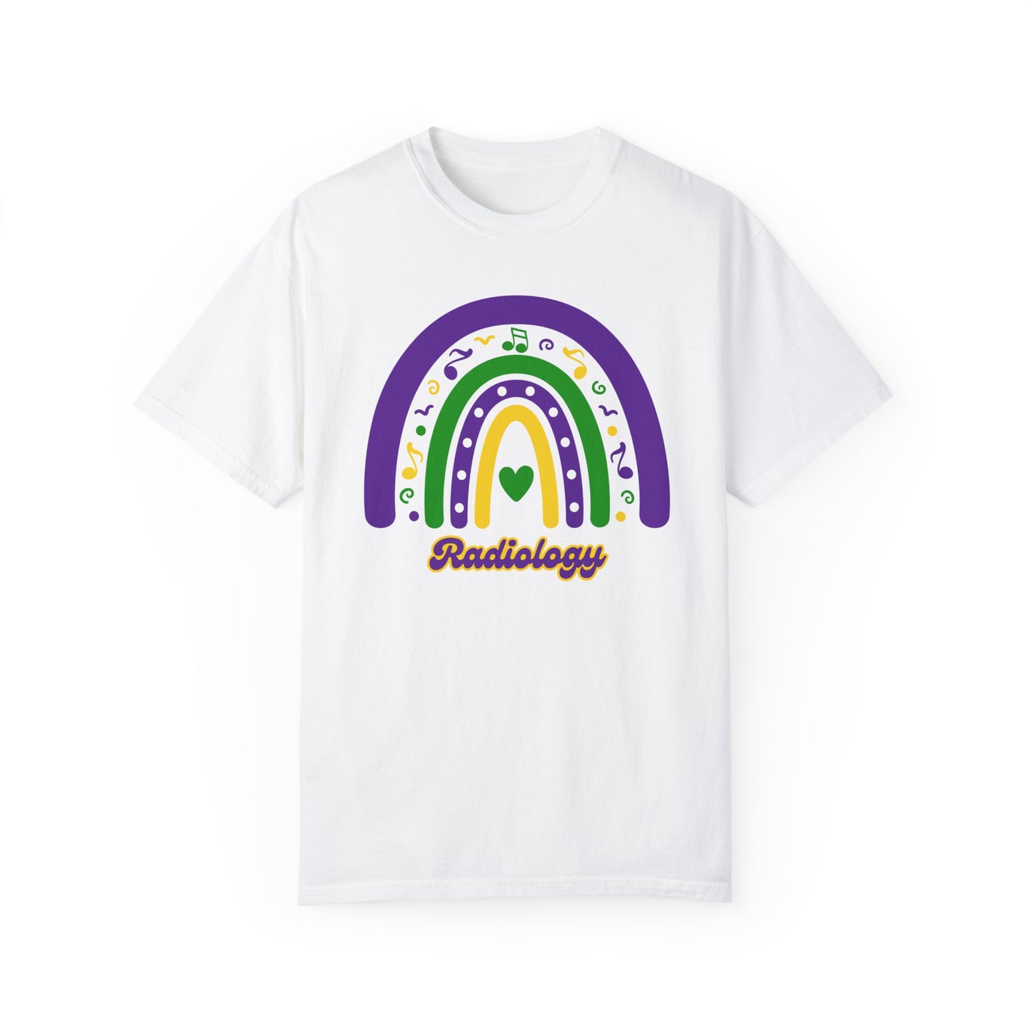 Radiology Department Mardi Gras T Shirt Rainbow Design