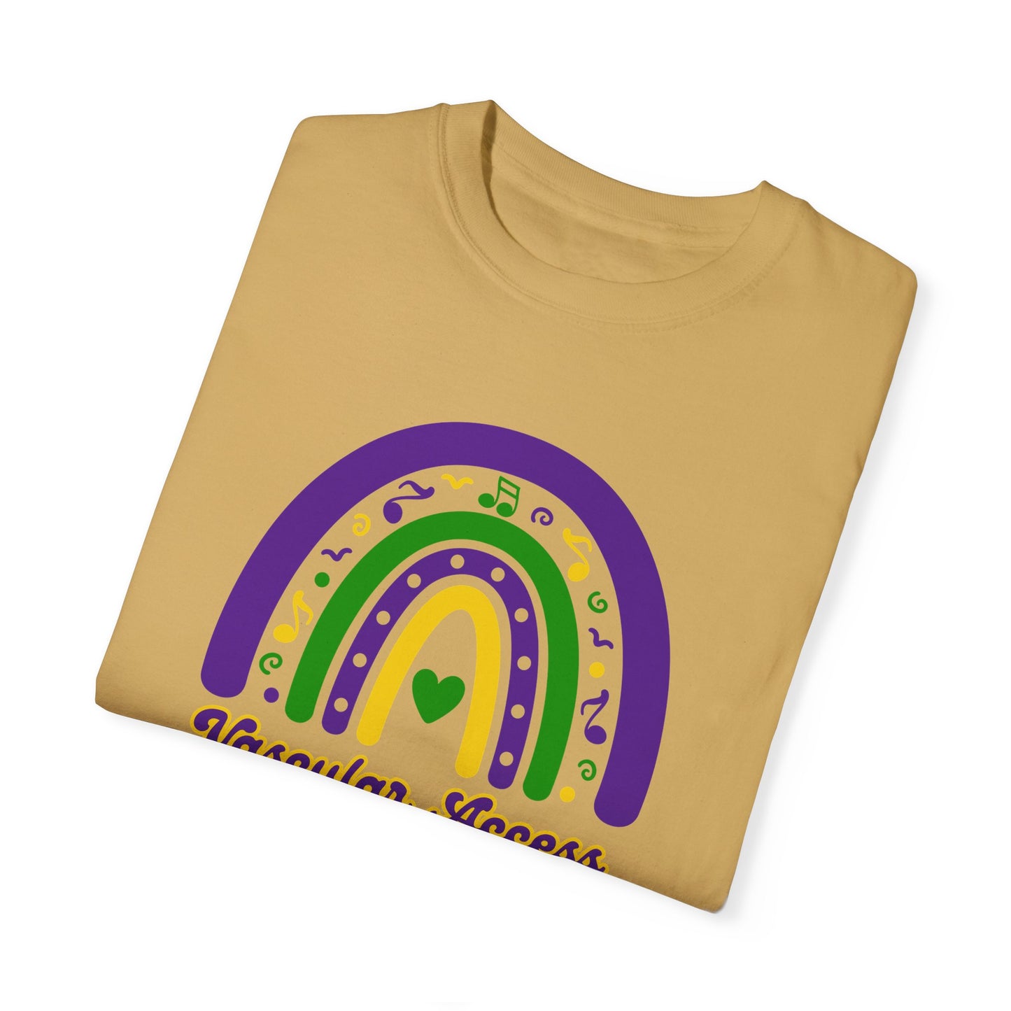 VASCULAR ACCESS Mardi Gras Rainbow T Shirt