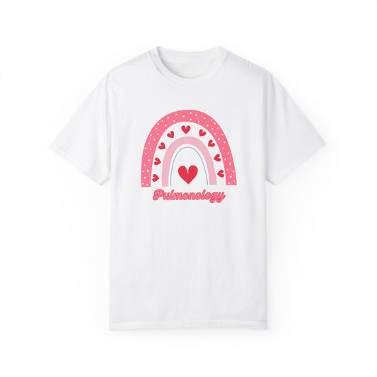 Pulmonology Valentines Day Shirt Rainbow Hearts