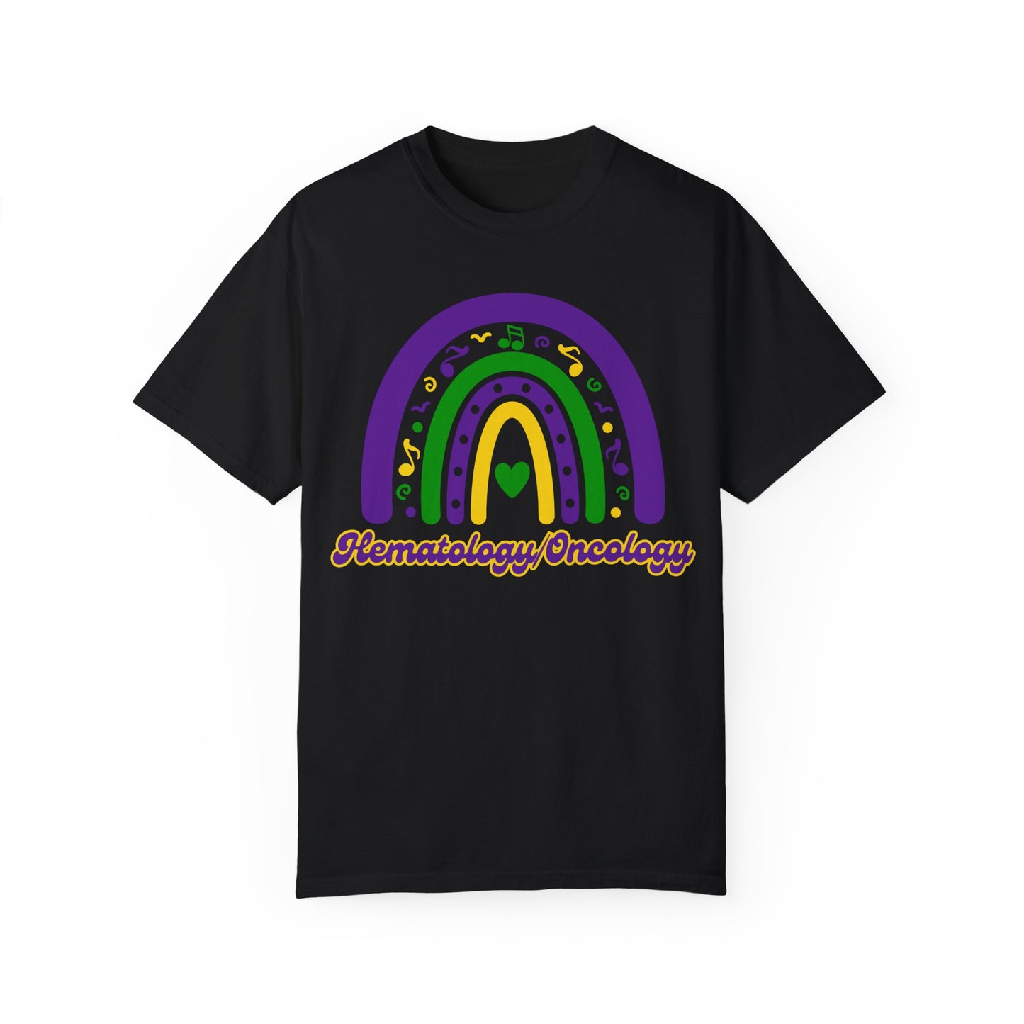 Hematology Oncology Mardi Gras T Shirt Rainbow Design