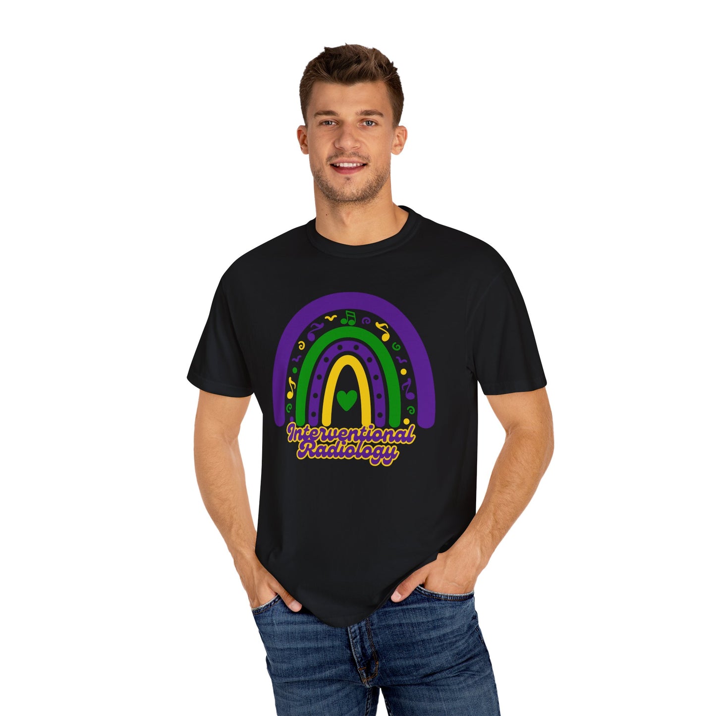 Interventional Radiology Mardi Gras T Shirt Rainbow Design