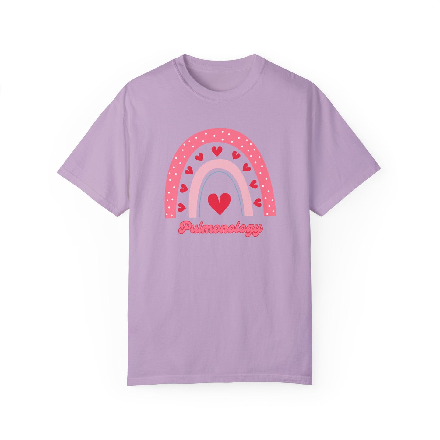 Pulmonology Valentines Day Shirt Rainbow Hearts